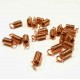 10x Rosegoldfarben Spiralendkappe Innen 2,4mm 9x3,5mm Einklebkappen - Schmuckzubehör