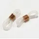 2x weiß rosegoldfarben Brillenketten Verbinder 20x6mm aus Gummi Kettenverbinder - Schmuckzubehör - Leisure-Beads DIY