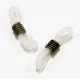 2x weiß bronze Brillenketten Verbinder 20x6mm aus Gummi Kettenverbinder - Schmuckzubehör - Leisure-Beads DIY