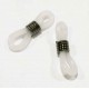 2x weiß gunmetal Brillenketten Verbinder 20x6mm aus Gummi Kettenverbinder - Schmuckzubehör