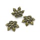 2x bronze Perlenkappe 12x11x2,8mm filigrane bronzefarbene Perlen Kappen - bronze Schmuckzubehör