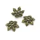 2x bronze Perlenkappe 12x11x2,8mm filigrane bronzefarbene Perlen Kappen - bronze Schmuckzubehör - Leisure-Beads DIY
