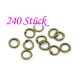 240x bronze Biegering 5mm Stärke 1mm runder Bindering bronze Schmucktzubehör