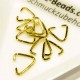 10x goldfarbene Collierschlaufe 9x6mm Anhängerhaken goldfarben - Schmuckzubehör Collierschlaufe