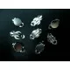 8 Stück / 4 Paar Ohrclips ca. 10x18mm silberfarben zum Bekleben - Schmuckzubehör zum Ohrclips selbermachen - Leisure-Beads DIY