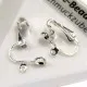 2 Stück / 1 Paar hellsilber Ohrclips 16x8mm konkave Klemme platinfarben - Schmuckzubehör zum Ohrclips selbermachen - Leisure-Beads DIY