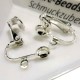 2 Stück / 1 Paar hellsilber Ohrclips 16x8mm konkave Klemme platinfarben - Schmuckzubehör zum Ohrclips selbermachen