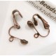 2 Stück / 1 Paar kupfer Ohrclips 16x13mm kupfer Ohrringe ohne Löcher - kupfer Schmuckzubehör Ohrclips basteln