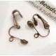 2 Stück / 1 Paar kupfer Ohrclips 16x13mm kupfer Ohrringe ohne Löcher - kupfer Schmuckzubehör Ohrclips basteln - Leisure-Beads DIY