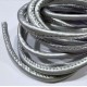 3m synth. silber Lederband 6mm silber Kunstlederband - Schmuckzubehör
