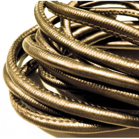 Leisure-Beads - 3m synth. bronzefarben Lederband 6mm Kunstlederband - Schmuckzubehör