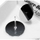 10 Stück hellsilber Ohrstecker Durchm. 15mm zum Bekleben Studs mit Stopper - Schmuckzubehör Ohrringe