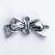 1x silberfarben Schleife 20x9mm Kettenverbinder - Schmuckzubehör