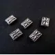 2x quadratische Metallperle 7x5x3,5mm silber Spacer - Schmuckzubehör Metallperlen - Leisure-Beads DIY