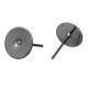 20x gunmetal Ohrstecker 8mm zum Bekleben - Gunmetal Schmuckzubehör für Ohrringe