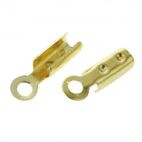 Leisure-Beads - 10x 14K vergoldete Endkappe 8x2mm goldfarben - Schmuckzubehör