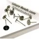 20 Stück gunmetal Ohrstecker 12x6mm zum Bekleben - Gunmetal Schmuckzubehör für Ohrringe - Leisure-Beads DIY