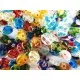 Bunte Millefioriperlen 12x10mm oval ca. 30 Stück Perlenmix Strangware - Schmuckzubehör Millefiori - Leisure-Beads DIY