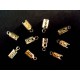 10x Endkappe 4x10mm goldfarben Quetschröhrchen