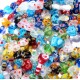 ca. 32 Stück bunte Herz Millefiori Perlen ca. 10x10x4mm als Strang im Perlenmix - Schmuckzubehör Millefiori