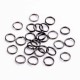 20x gunmetal Spaltring 8mm rund gunmetal Doppelring - gunmetal Schmuckzubehör