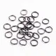 20x gunmetal Spaltring 8mm rund gunmetal Doppelring - gunmetal Schmuckzubehör - Leisure-Beads DIY