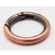 1x runder kupfer Ringverschluss ca. 27x4mm kupfer Karabinerhaken - kupfer Schmuckzubehör - Leisure-Beads DIY