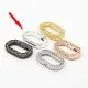 1x ovaler hellsilber Strass Ringverschluss ca. 29x17,5x4mm platinfarbener Karabinerhaken - Schmuckzubehör - Leisure-Beads DIY