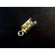 Goldfarbene Endkappe 4x10mm Lederbandkappe Quetschröhrchen