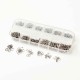 Box 60g Edelstahl Biegeringe 4-6mm silberfarben rund - Schmuckzubehör Set