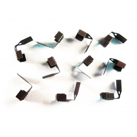 Leisure-Beads - 10x kupferfarben Endkappe 11x7mm kupferfarbene Schmuckband Klemme - Schmuckzubehör