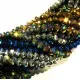 720 St. 8x6mm geschliffene Glasperlen 10 Stränge metallic Perlenmix - buntes Schmuckzubehör - Leisure-Beads DIY
