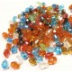 200x 7-8x5mm geschliffene Glasperle Tropfenform n loser bunter Perlenmix - buntes Schmuckzubehör