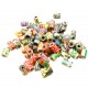 200 bunte Perlen ca. 6x10mm Tubes aus Polymer Clay im bunten Mix - Polymer Clay Schmuckzubehör