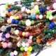 1 Strang bunter Glasperlenmix in verschiedenen Größen und Formen - buntes Schmuckzubehör Glasschmuck - Leisure-Beads DIY