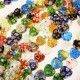 25 Stück bunte Herz Millefiori Perlen 14mm als Strang im Perlenmix - Schmuckzubehör Millefiori