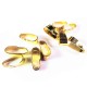10x goldfarbene Collierschlaufe 11x4mm Anhängerhaken - Schmuckzubehör Collierschlaufe
