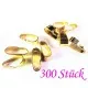 300x goldfarbene Collierschlaufe 11x4mm Anhängerhaken - Schmuckzubehör Collierschlaufe - Leisure-Beads DIY