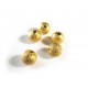 Angerauhte Metallperlen 5mm goldfarben Kugel Spacer