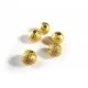Angerauhte Metallperlen 5mm goldfarben Kugel Spacer - Leisure-Beads DIY
