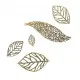 5 filigrane bronze Blatt Anhänger verschiedene Größen bronze Schmuckanhänger - bronze Schmuckzubehör - Leisure-Beads DIY