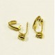 1 Paar goldfarben Ohrclips für Ohrringe 6,2x19,5x8,5mm Adapter - Schmuckzubehör zum Ohrclips basteln