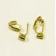 1 Paar goldfarben Ohrclips für Ohrringe 6,2x19,5x8,5mm Adapter - Schmuckzubehör zum Ohrclips basteln - Leisure-Beads DIY