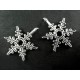 2x Schneeflocke 1 ca. 18x23 mm silberfarben Schmuckanhänger