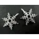 2x Schneeflocke 1 ca. 18x23 mm silberfarben Schmuckanhänger - Leisure-Beads DIY