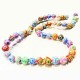 1 Strang bunte Perlen 8mm aus Polymer Clay im bunten Mix - Polymer Clay Schmuckzubehör