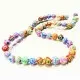 1 Strang bunte Perlen 8mm aus Polymer Clay im bunten Mix - Polymer Clay Schmuckzubehör - Leisure-Beads DIY