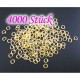 4000x goldfarben Biegering 3mm 0,6mm Stärke runder goldfarbener Binderinge - Schmuckzubehör Biegering