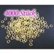 4000x goldfarben Biegering 3mm 0,6mm Stärke runder goldfarbener Binderinge - Schmuckzubehör Biegering - Leisure-Beads DIY