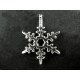 Rückseite - Schneeflocke 1 ca. 18x23 mm silberfarben Schmuckanhänger